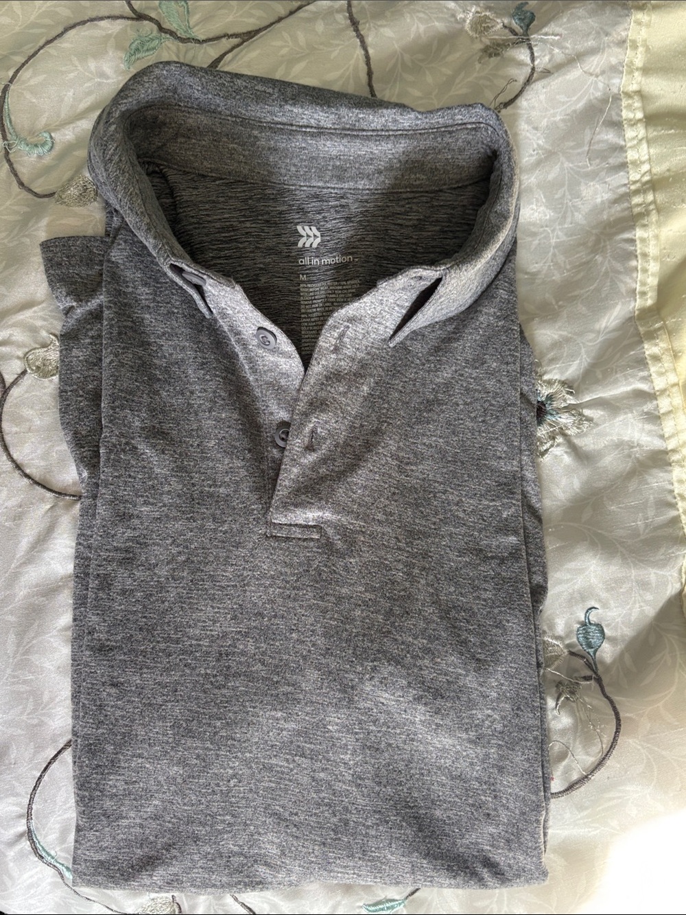 all in motion Men’s Heather Gray Polo Shirt